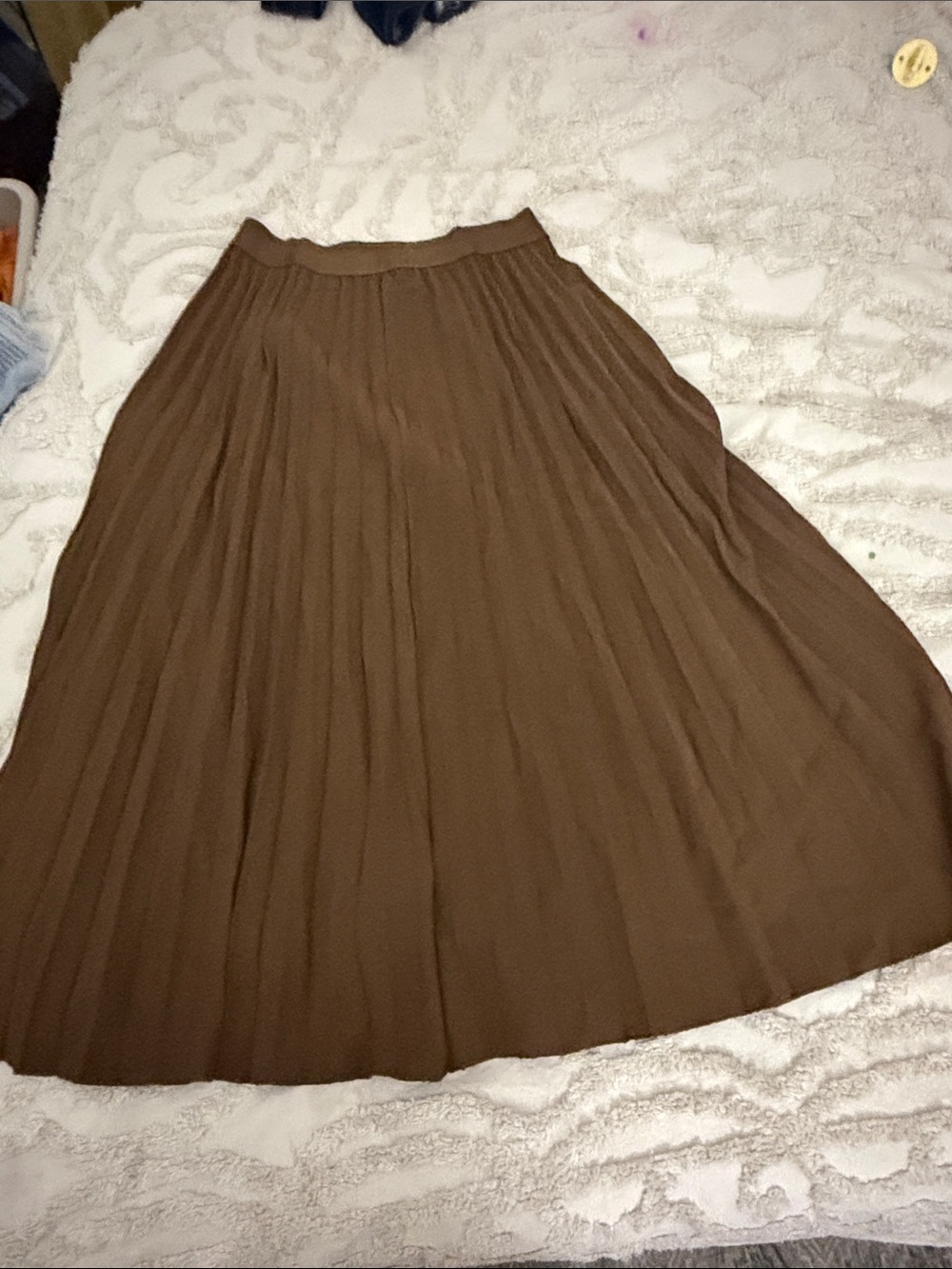 Brown Pleated Women’s Skirt
